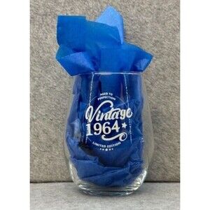 60th‎ Birthday Gifts for Her - 60 Years Old Vintage 1964 Wine Glass-60th